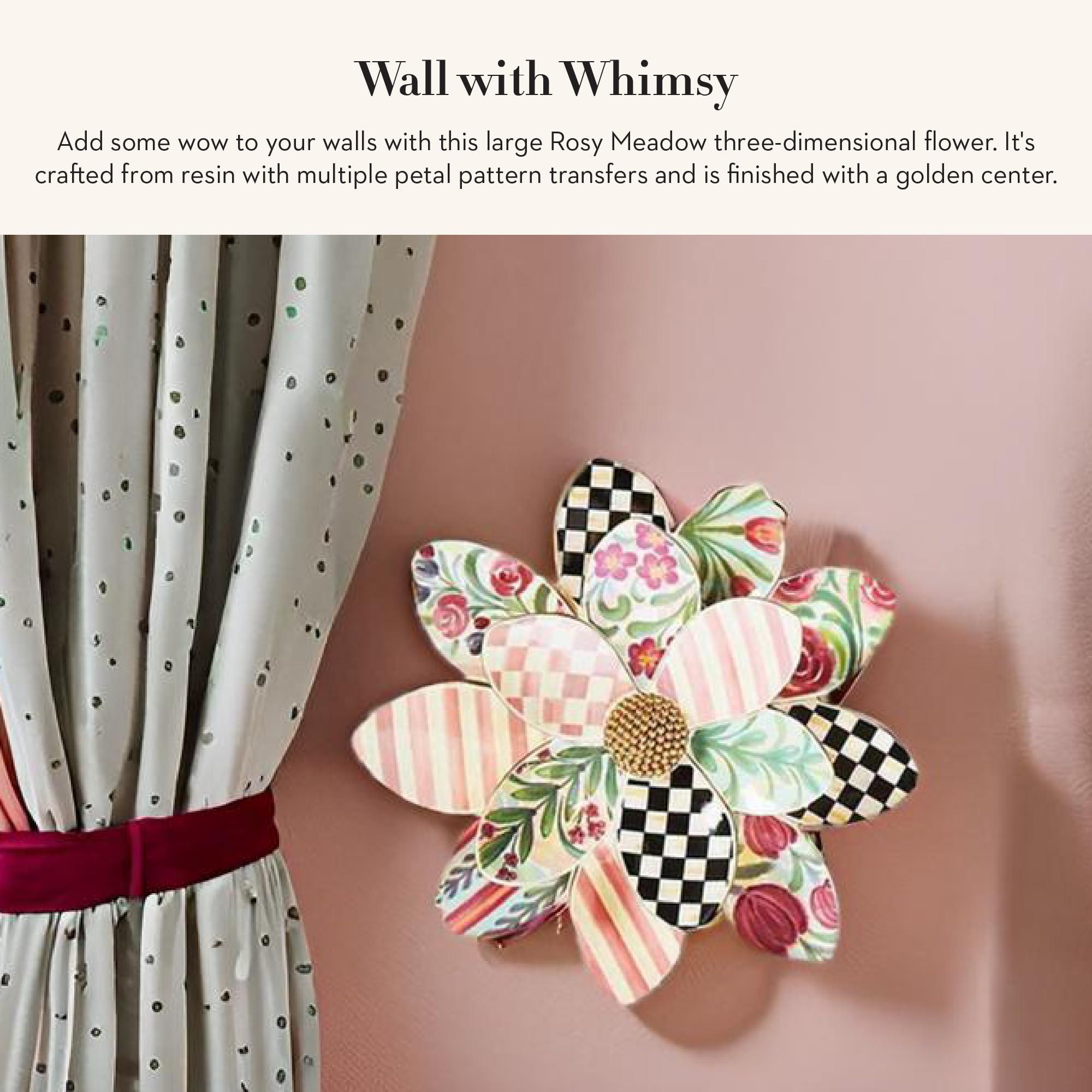 MACKENZiE エルメス　マッケンジーチャイルズ 花柄　まとめ売りセット Amazon.com: MACKENZIE-CHILDS Rosy Meadow Wall Decor, Large | Hand